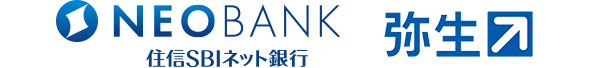 NEOBANK 住信SBIネット銀行(ロゴ) 弥生(ロゴ)